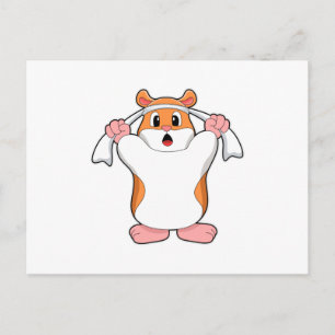 Hamster with Towel Postcard