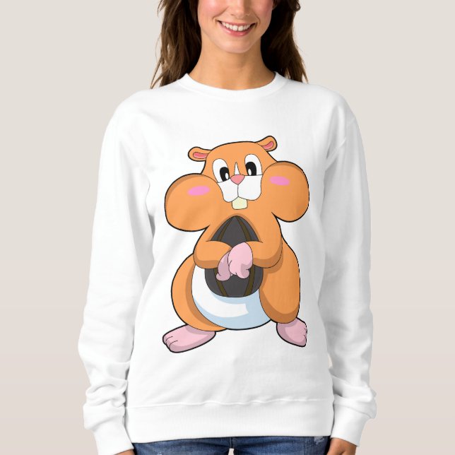 Hamster with Walnut Sweatshirt (Front)