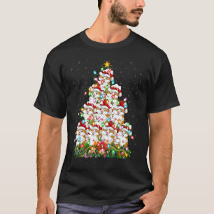 Hamster   Xmas Lights Santa Hamster Christmas Tree T-Shirt