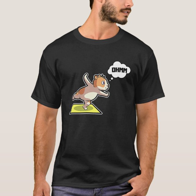 Hamster Yoga Poses Sport Gymnastics Ohm Heartbeat  T-Shirt (Front)