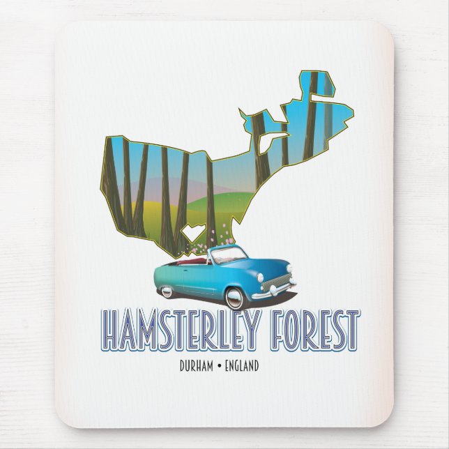 Hamsterley Forest Durham England map Mouse Pad (Front)
