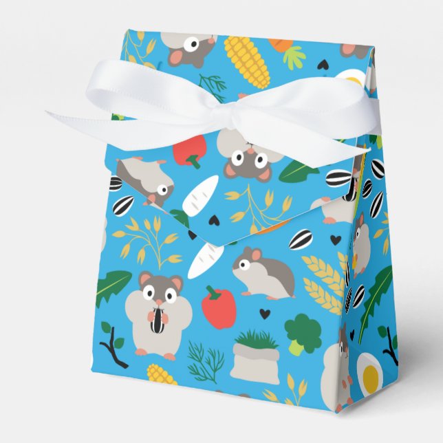 Hamsters And Their Treats Favor Box (Front Side)