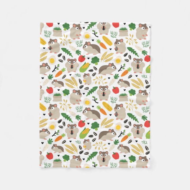 Hamsters And Their Treats Fleece Blanket (Front)
