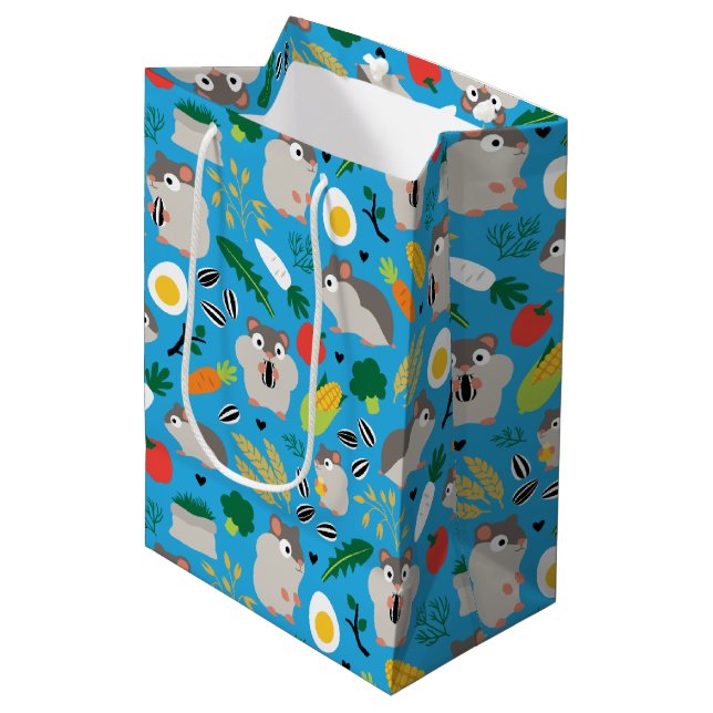Hamsters And Their Treats Medium Gift Bag (Front Angled)