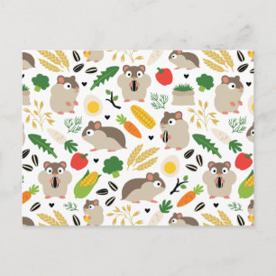 Hamsters And Their Treats Postcard