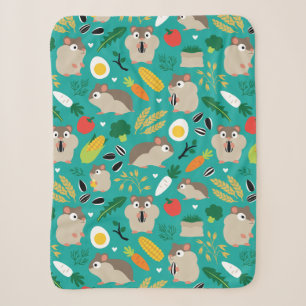 Hamsters And Their Treats Sherpa Blanket