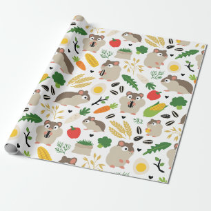 Hamsters And Their Treats Wrapping Paper