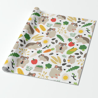 Hamsters And Their Treats Wrapping Paper