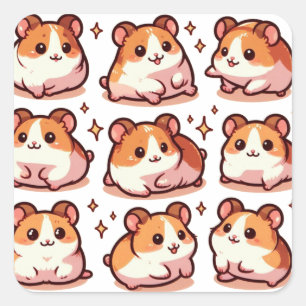 Hamsters part 2 square sticker