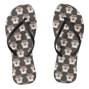Hamsters seamless pattern flip flops