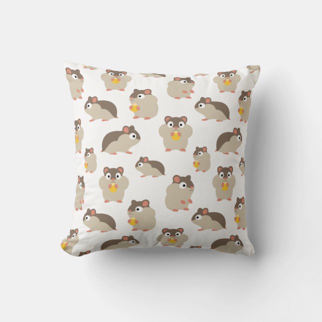 Hamsters Throw Pillow (Front)