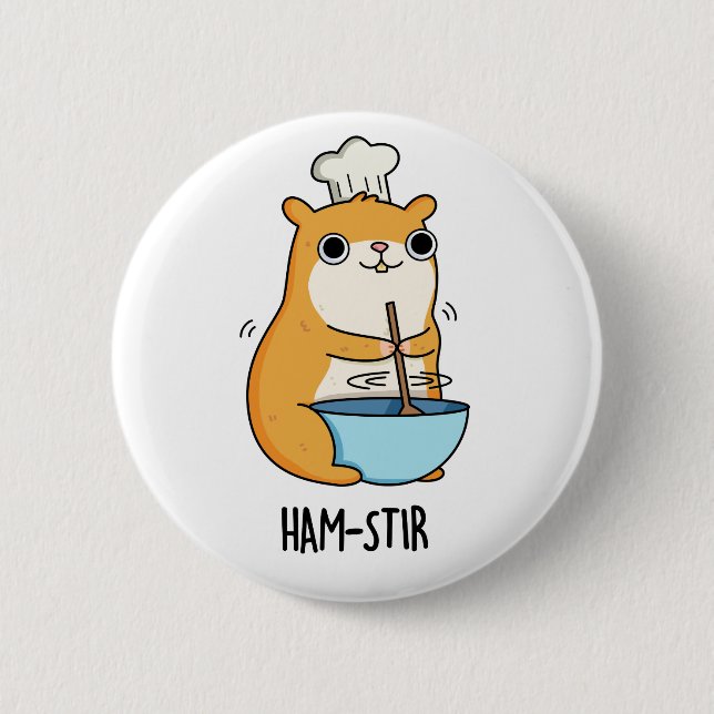 Hamstir Funny Hamster Pun  2 Inch Round Button (Front)