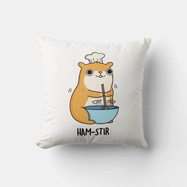 Hamstir Funny Hamster Pun  Throw Pillow (Front)
