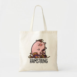 Hamstring Cute Pig Pun Tote Bag