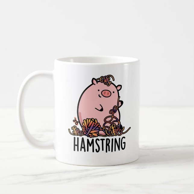 Hamstring Funny Pig Pun  Coffee Mug (Left)