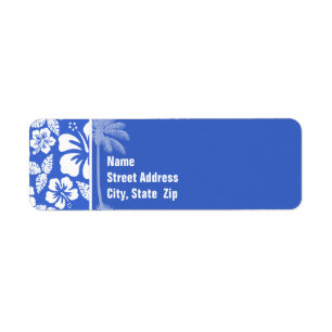 Han Blue Hawaiian Tropical Hibiscus; Palm