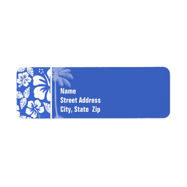 Han Blue Hawaiian Tropical Hibiscus; Palm (Devant)