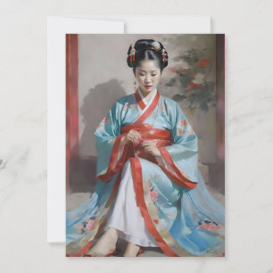 Han Chinese Woman F Holiday Card