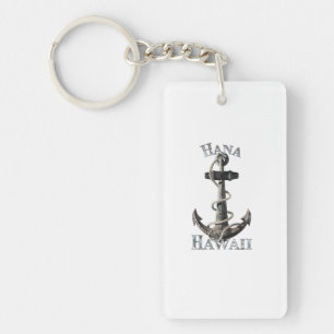 Hana Hawaii Vacation Nautical Anchor Sailing Keychain
