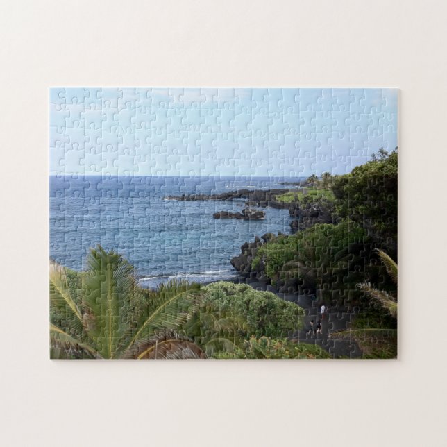 Hana Highway Beach, Maui, Hawaii Jigsaw Puzzle (Horizontal)