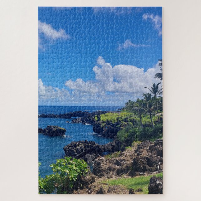 Hana Highway, Maui Hawaii Oceanside Jigsaw Puzzle (Vertical)