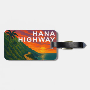 Hana Highway Maui Hawaii Sunset Luggage Tag