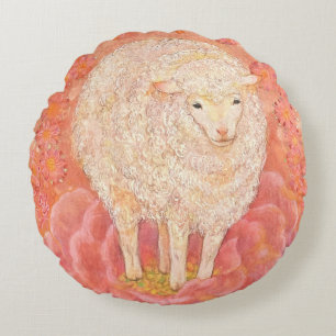 Hana-hitsuji: The Fairy Lamb Round Pillow