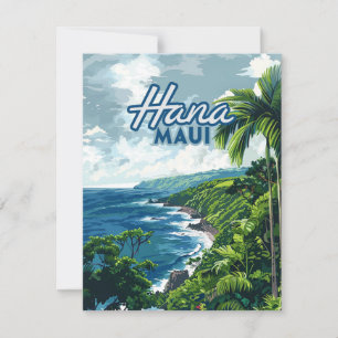 Hana Maui Hawaii Road to Hana Beach Coast Card