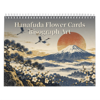 Hanafuda Flower Cards Risograph Art Calendar