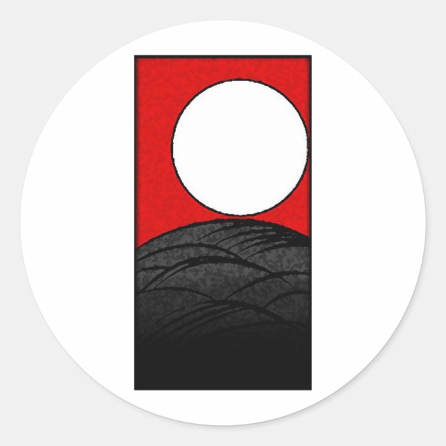 hanafuda japanese card (JAPAN KYOTO) Classic Round Sticker (Front)