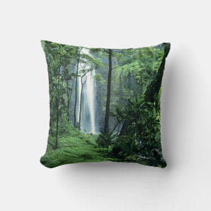 Hanakapiai Falls along the Na Pali Coast, Kauai Throw Pillow