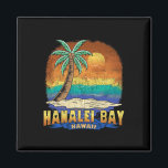 Hanalei Bay Hawaii Vintage Distressed Souvenir  Magnet<br><div class="desc">Hanalei Bay Hawaii Vintage Distressed Souvenir</div>