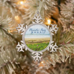 Hanalei Bay Kauai Hawaii Beach   Boats Snowflake Pewter Christmas Ornament<br><div class="desc">This lovely photo was taken in September 2012 on the tranquil beach of Hanalei Bay,  one of the most beautiful places in Kauai Hawaii. 
 
🌊🌊🌊🌊🌊 →
© HawaiiSands Designs
📷 tag #ShopHawaiiSands online
♥ Message me directly for any customization to this design!</div>