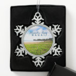 Hanalei Bay Kauai Hawaii Snowflake Pewter Christma Snowflake Pewter Christmas Ornament<br><div class="desc">This lovely photo was taken in September 2012 on the tranquil beach of Hanalei Bay,  one of the most beautiful places in Kauai Hawaii. 

Photo © by HawaiiSands</div>