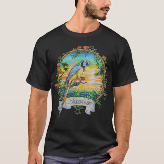 Hanalei, Kauai Vintage Sunset Parrot Vacation  Cop T-Shirt