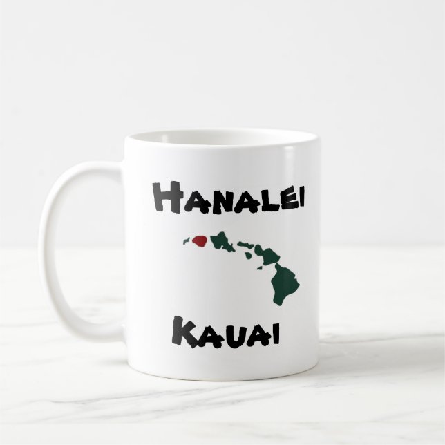 "Hanalei Pier" w/Hawaii Islands Coffee Mug (Left)
