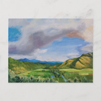 Hanalei Valley Hawaii Oil Painting Postcard