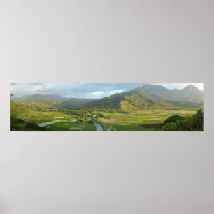 Hanalei Valley Panorama Poster
