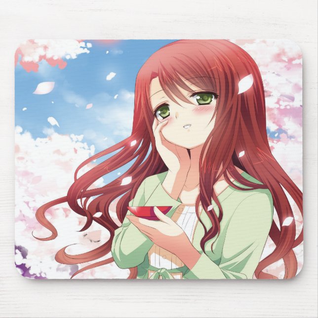Hanami Anime Girl Mousepad (Front)