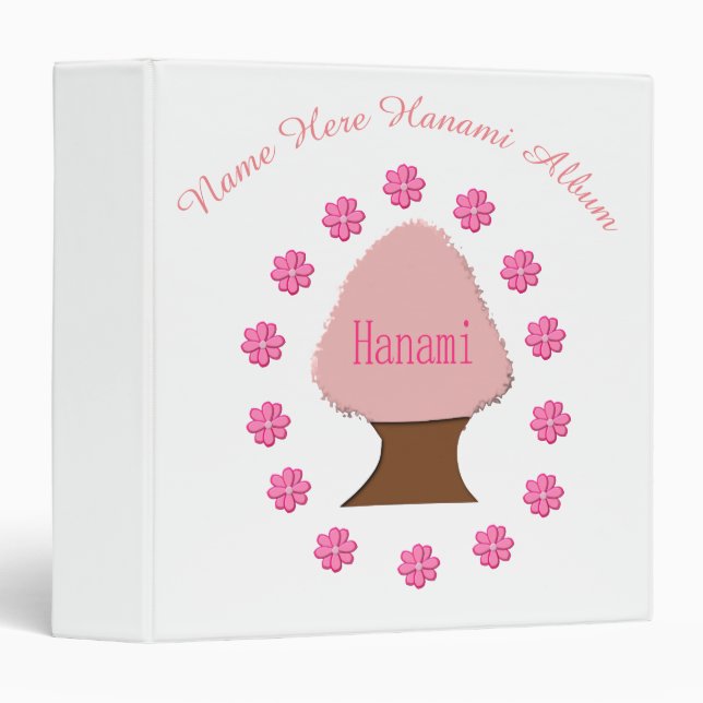 Hanami Japanese Cherry Tree Custom Photo Album Binder (Front/Spine)