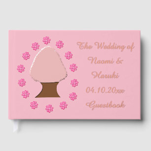 Hanami Japanese Cherry Tree Custom Wedding Guest Book