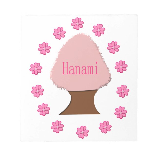 Hanami Japanese Cherry Tree Notepad (Front)