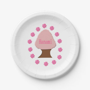 Hanami Japanese Cherry Tree Paper Plate