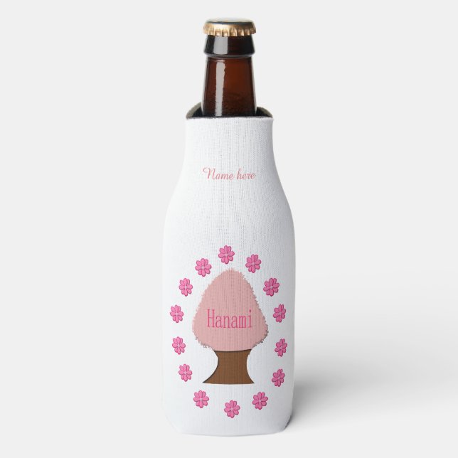 Hanami Japanese Cherry Tree Personalized Bottle Cooler (Bottle Front)