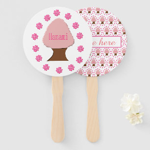 Hanami Japanese Cherry Tree Personalized Hand Fan