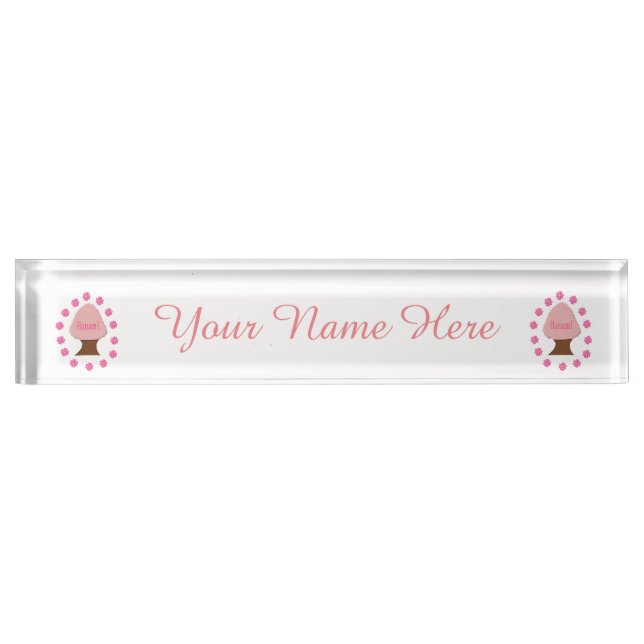 Hanami Japanese Cherry Tree Personalized Nameplate (Front)