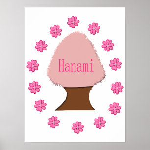 Hanami Japanese Cherry Tree Poster