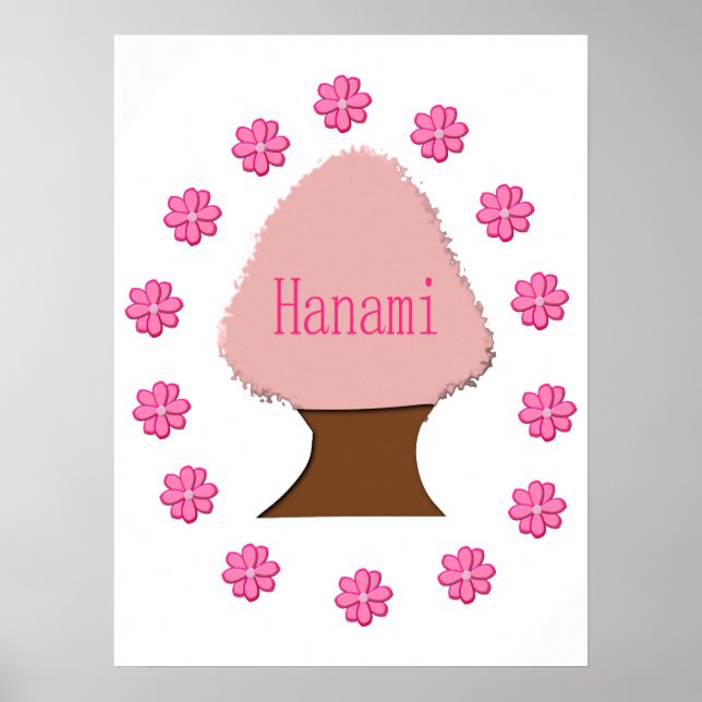 Hanami Japanese Cherry Tree Poster (Front)