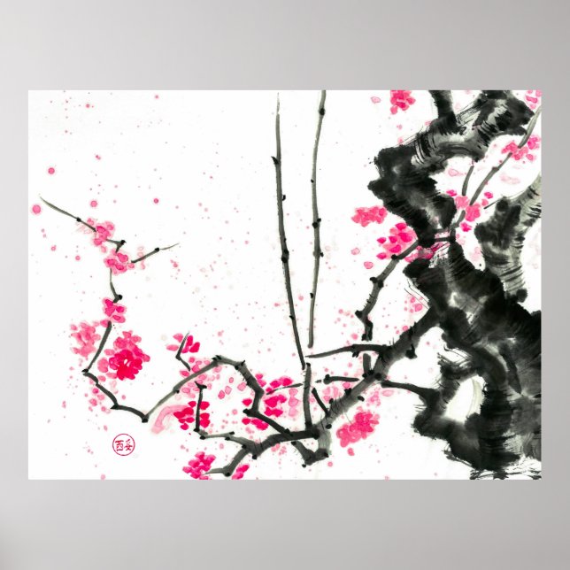 Hanami | Sakura flowers bloom Poster (Front)