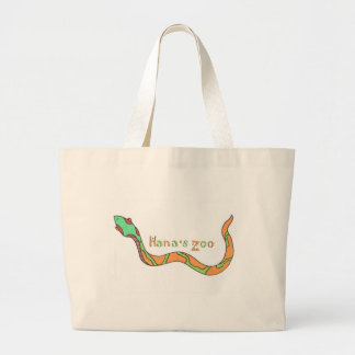 Hana's Zoo logo Large Tote Bag